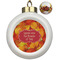 Fall Leaves Ceramic Ball Ornaments - Poinsettia Garland