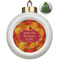 Fall Leaves Ceramic Ball Ornament - Christmas Tree