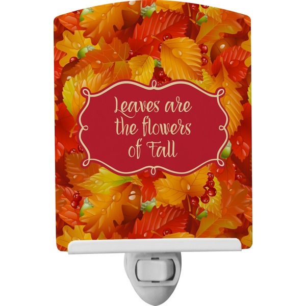Custom Fall Leaves Ceramic Night Light