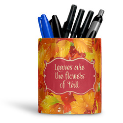 Fall Leaves Ceramic Pen Holder