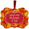 Fall Leaves Metal Frame Ornament - Double Sided