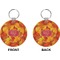 Fall Leaves Circle Keychain (Front + Back)