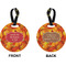 Fall Leaves Circle Luggage Tag (Front + Back)