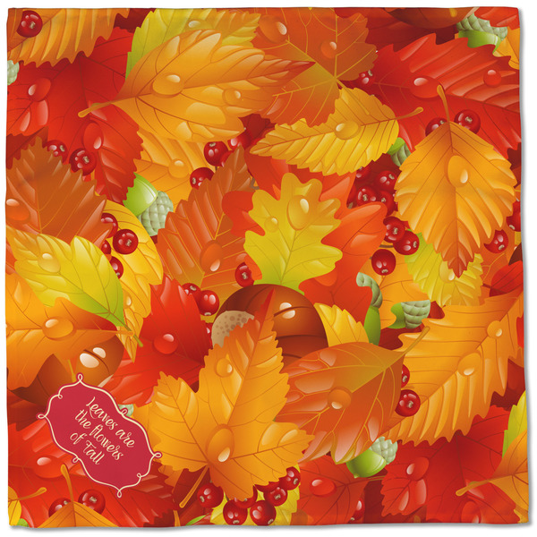Fall Leaves Cloth Napkins - Personalized Dinner (Full Open)