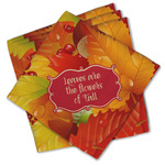 Fall Leaves Cloth Cocktail Napkins - Set of 4