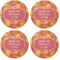 Fall Leaves Coaster Round Rubber Back - Apvl