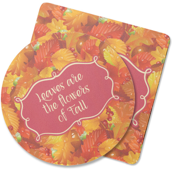 Custom Fall Leaves Rubber Backed Coaster