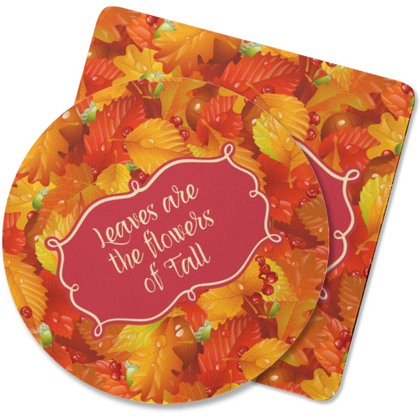 Custom Fall Leaves Rubber Backed Coaster