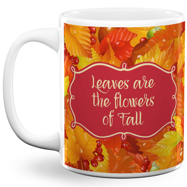 Custom Fall Leaves 11 Oz Coffee Mug - White