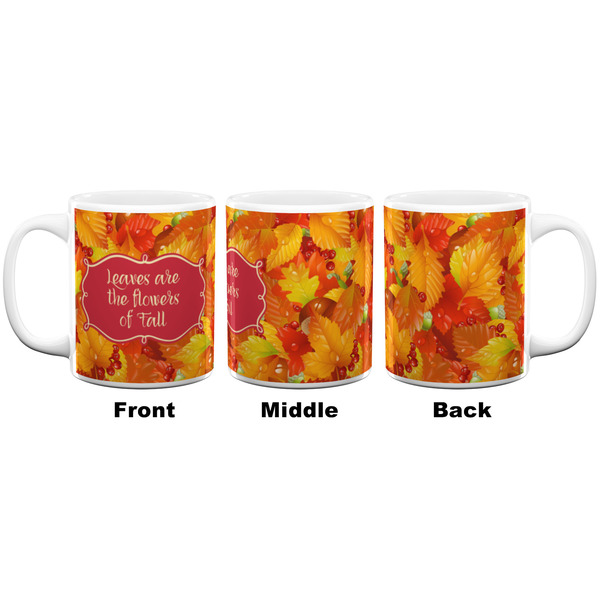 Fall Leaves Coffee Mug - 11 oz - White APPROVAL