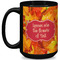 Fall Leaves Coffee Mug - 15 oz - Black Full