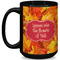 Fall Leaves 15 Oz Coffee Mug - Black
