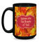 Fall Leaves Coffee Mug - 15 oz - Black