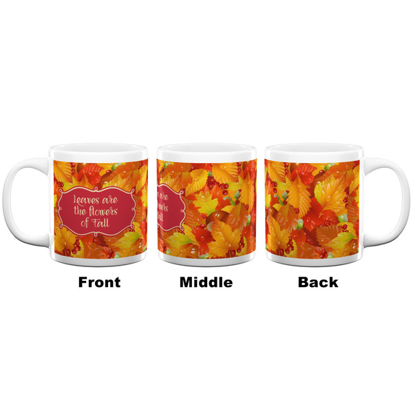 Fall Leaves Coffee Mug - 20 oz - White APPROVAL