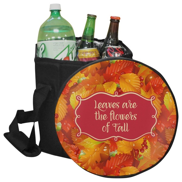 Custom Fall Leaves Collapsible Cooler & Seat
