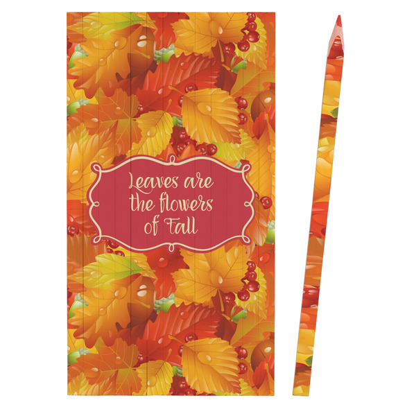 Fall Leaves Colored Pencils - Front View