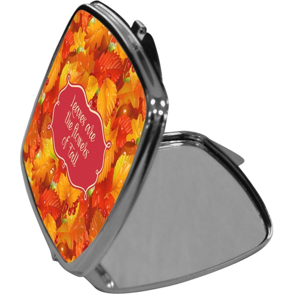 Fall Leaves Compact Mirror (Side View)