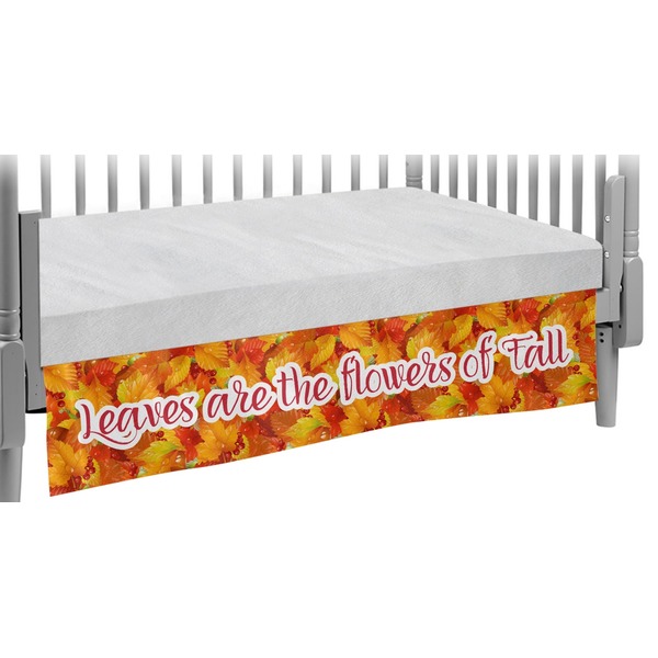 Custom Fall Leaves Crib Skirt