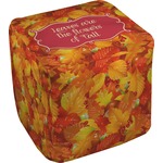 Fall Leaves Cube Pouf Ottoman - 18"