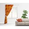 Fall Leaves Curtain With Window and Rod - in Room Matching Pillow