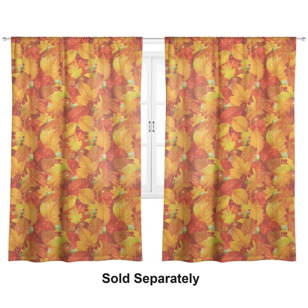 Custom Fall Leaves Curtain Panel - Custom Size