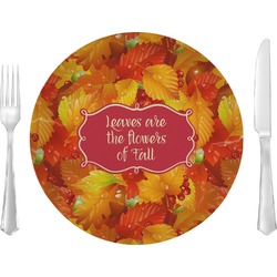 Fall Leaves 10" Glass Lunch / Dinner Plates - Single or Set