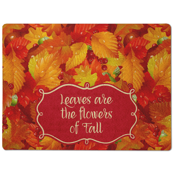 Fall Leaves Dog Food Mat - Medium without bowls