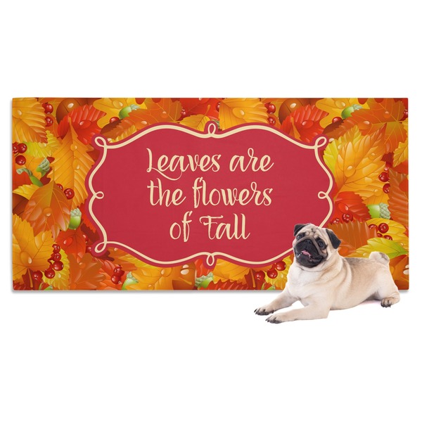 Custom Fall Leaves Dog Towel