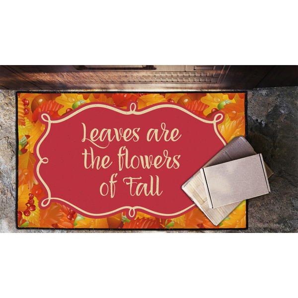 Fall Leaves Door Mat - LIFESTYLE (Lrg)