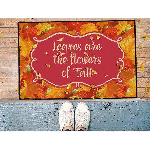 Fall Leaves Door Mat - LIFESTYLE (Med)
