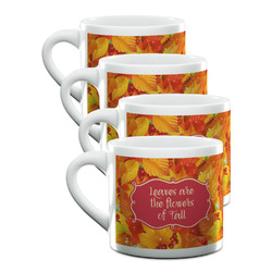 Fall Leaves Double Shot Espresso Cups - Set of 4