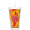 Fall Leaves Double Wall Tumbler with Straw (Personalized)