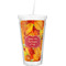 Fall Leaves Double Wall Tumbler with Straw