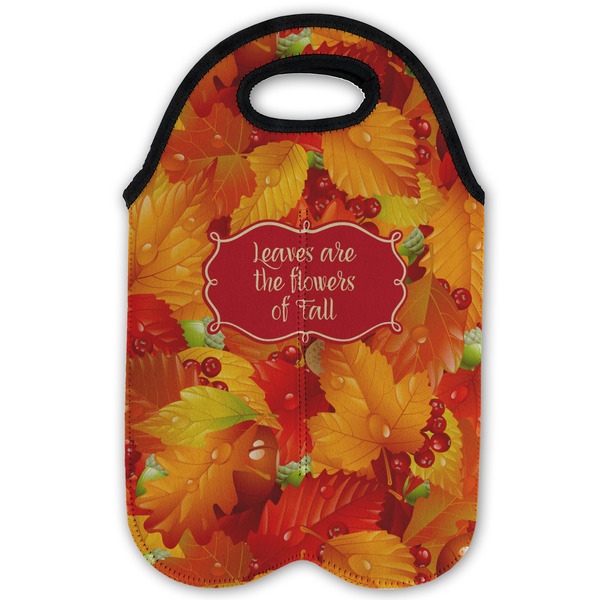 Fall Leaves Double Wine Tote - Flat (new)