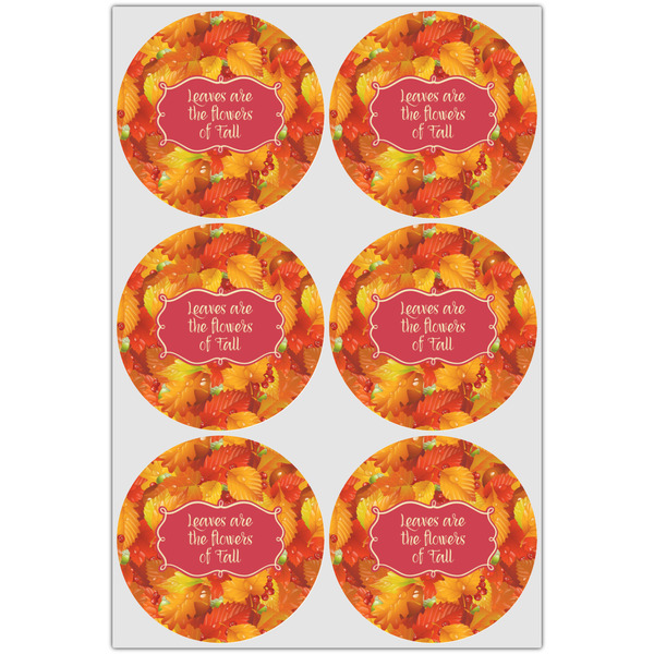 Fall Leaves Drink Topper - Large - Set of 6