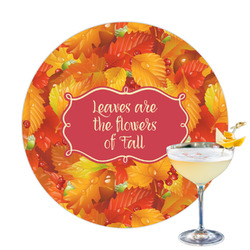 Fall Leaves Printed Drink Topper - 3.25"