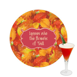 Fall Leaves Printed Drink Topper -  2.5"