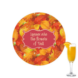 Fall Leaves Printed Drink Topper - 2.15"