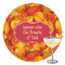 Fall Leaves Printed Drink Topper - 3.5"
