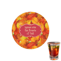 Fall Leaves Printed Drink Topper - 1.5"