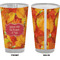 Fall Leaves Pint Glass - Full Color - Front & Back Views