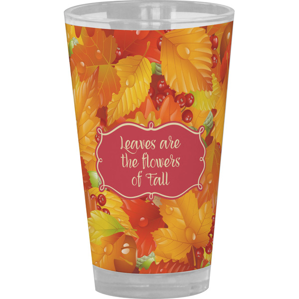 Custom Fall Leaves Pint Glass - Full Color