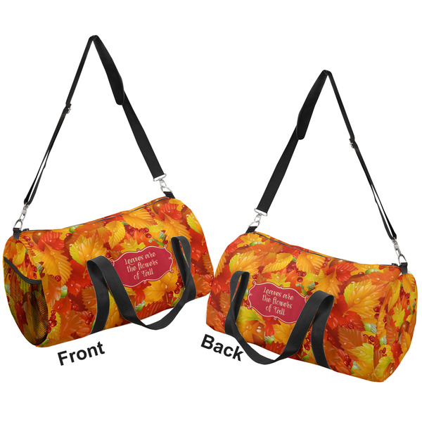 Fall Leaves Duffle bag small front and back sides