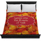 Fall Leaves Duvet Cover - Queen - On Bed - No Prop