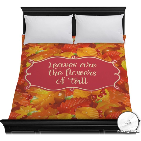 Custom Fall Leaves Duvet Cover - Full / Queen