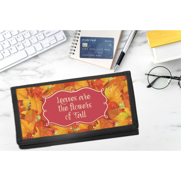 Fall Leaves DyeTrans Checkbook Cover - LIFESTYLE