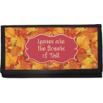 Fall Leaves Canvas Checkbook Cover