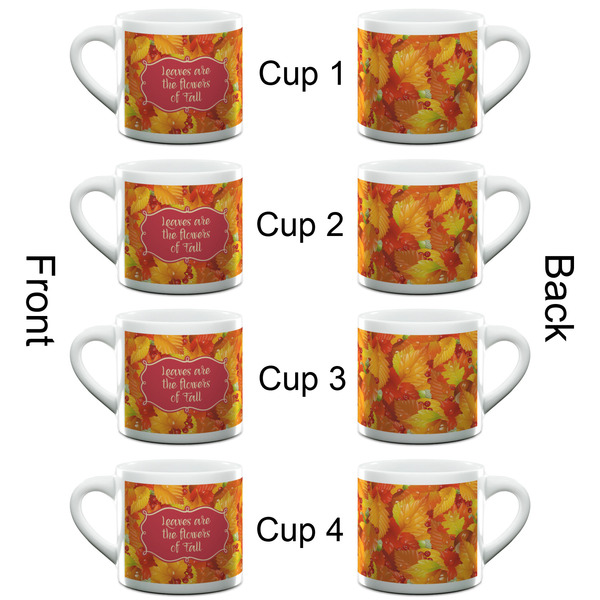 Fall Leaves Espresso Cup - 6oz (Double Shot Set of 4) APPROVAL