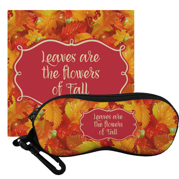 Custom Fall Leaves Eyeglass Case & Cloth