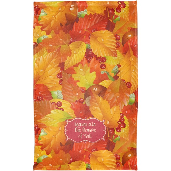Fall Leaves Finger Tip Towel - Full View